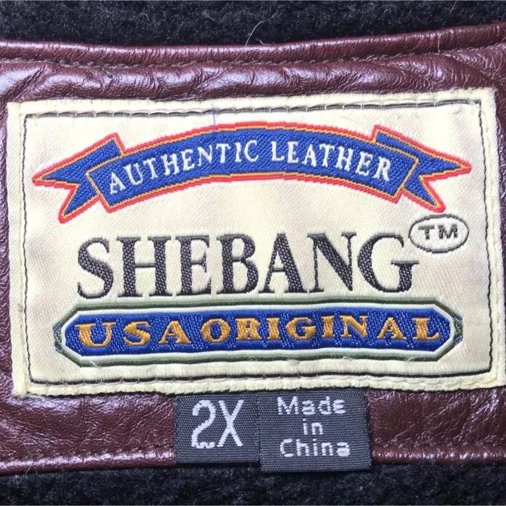 Vintage 90s Grunge Streetwear Brown Indie Biker Bomber Leather Jacket / Size: 2X - Picture 8 of 8